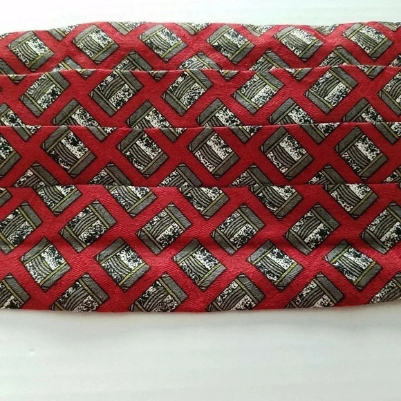 Mel Howard Cummerbund One Size 27- 48 All Silk Red - Picture 2 of 6